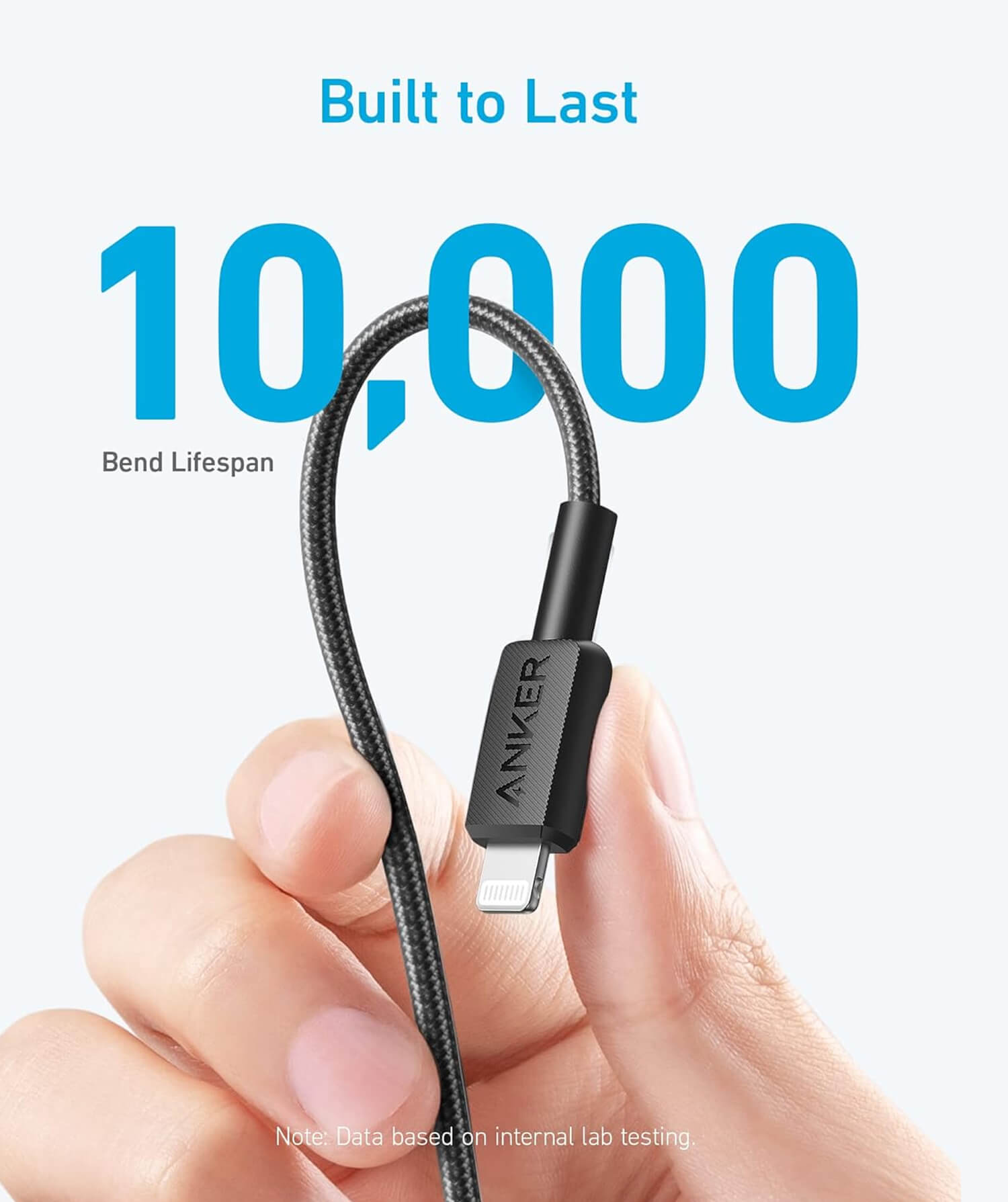 Anker USB-C to Lightning Cable 1m (Nylon Braided, MFi Certified) - Image 4